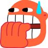 orangefacebittingfingers