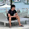 Biker alone
