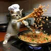 Cat cooking