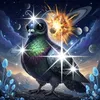 Alien pigeon (with shiny aura)