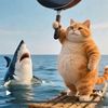 Fat orange cat