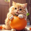 Orange cat cat