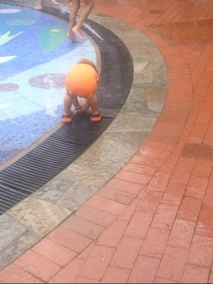 My nephew having fun...