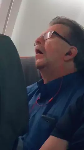 #Snoring on a plane.