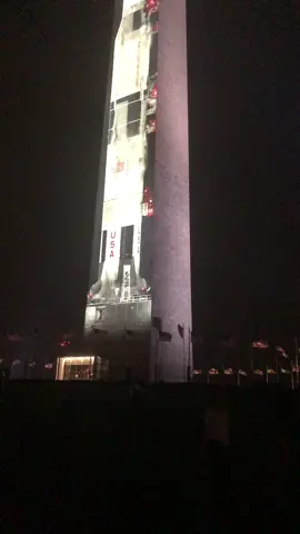 Apollo 11 projected on Washington Monument for #Apollo50 😍