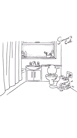Kitty gym 🚽 #simonscat #PetsOfTikTok #catlover #catsoftiktok #cartooon #justlikemycat