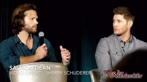 Salmon dean pt1 #supernatural #jared #jensen #spnconventions #sam #dean
