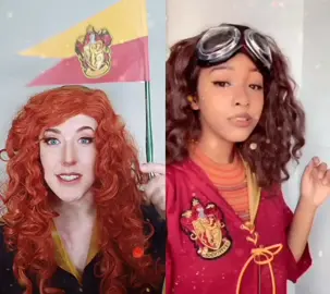 Why cheer for your own house when you can cheer for your crush's? @uniquesora ❤️ #hufflepuff #gryffindor #harrypotter #hogwarts #wizardsonly #cosplay