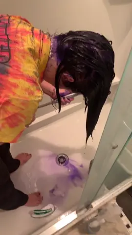 all 3 of us dyed our hair darker pink and purple oopsie 🥵 part 2 coming later today if this does well #fyp #foryou #foryoupage #hairdye