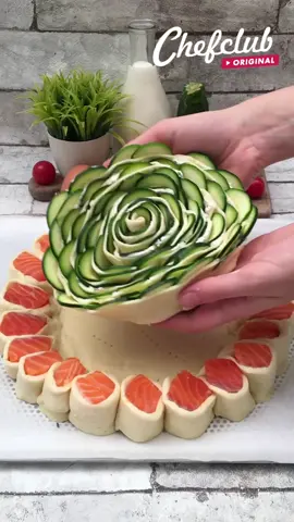 Tarte saumon courgette ! Une fleur géante aux mille couleurs 💖🍁