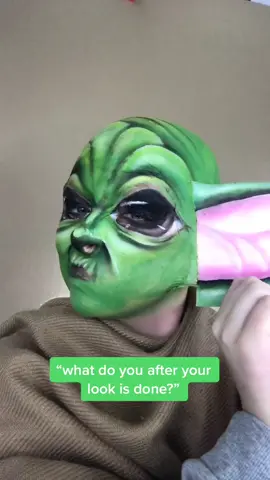 makeup removal 🤠 #babyyoda #foryou #viral
