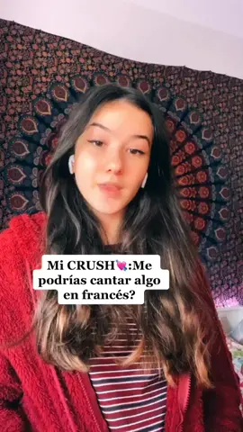 POV: Soy francesa y mi crush me pide que le cante algo en francés y aprovecho y le declaro mi amor sin que lo sepa ❤️