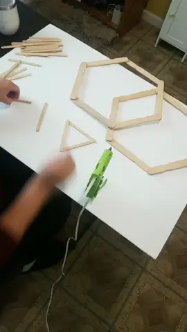 Wall decor out of popsicle sticks. #crafting #painting  #diywalldecor  #foryouuu #fyp