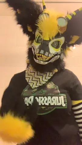 a sense of accomplishment?! #furry #furryfandom #fursuiter #fursuit #thesmiler #raptormask #dinomask #raptor #fyp #foryou #foryoupage