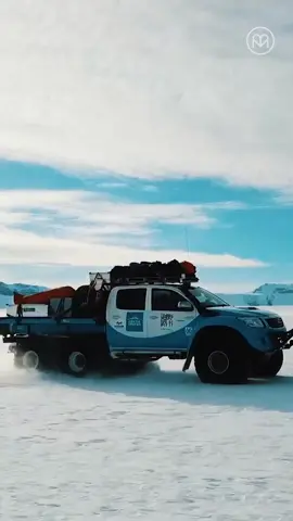 These trucks are engineered for the ice in Antarctica! Would you visit this freezing place? ❄️ #antarctica #travel #matadornetwork #travelstoke