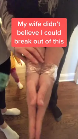 Wife must’ve forgot she was married to a badass... wait till end 😂 #handcuffchallenge #handcuffs #handcuff @johnballen416