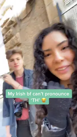My Irish bf can’t pronounce ‘TH’ ☘️😂 who else does this?! #fyp #irish #foryou #ireland #viral #accent #xyzcba #4u