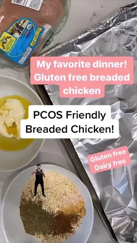 How to make #pcos friendly breaded chicken and more! #pcosweightloss #pcosawareness #pcosdiet #pcoswontwin #fyp