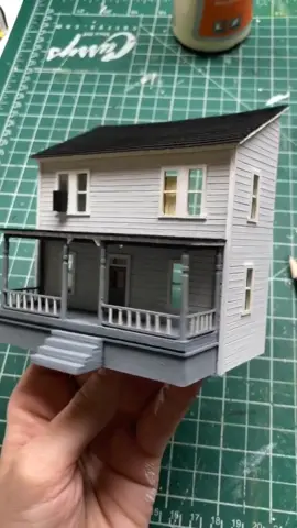 Building the Halloween house from scratch. Stay tuned for part 2 where I add the base & lights. #halloween #DIY #fyp #diorama #horror #art #howto
