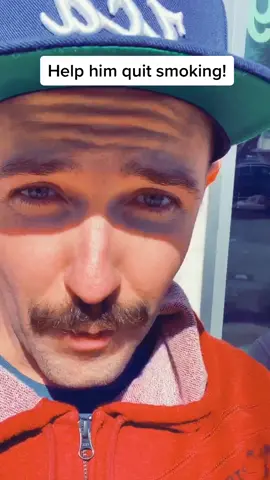 He said he’ll stop smoking at 100k likes! Help him out! #ThisIsQuitting #howmanylikes