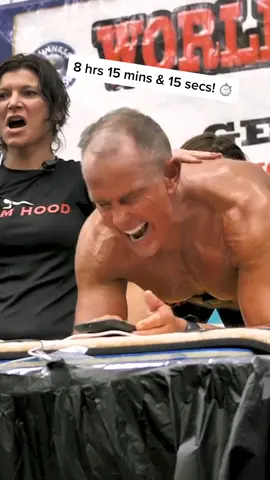 Longest duration abdominal plank (male): 8 hrs 15 mins 15 secs 💪 George Hood 🇺🇸 #plankchallenge