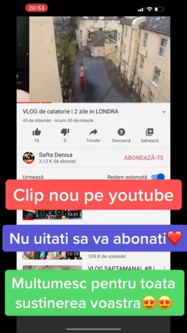 ❤️❤️❤️#tiktok #foryourpage #foruyou #youtube  Ati vazut noul meu vlog?💕