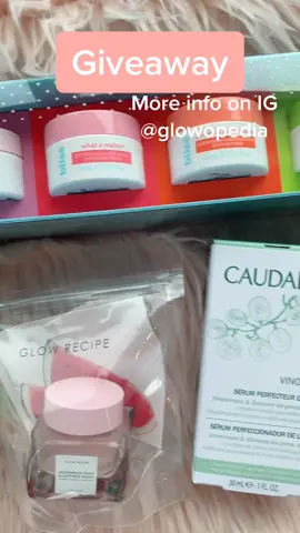 GIVEAWAY! Win everything here! Enter on my IG— bonus entries on TikTok! Thanks for the love! #skincare #giveaway #beauty #drunkelephant #glowrecipe