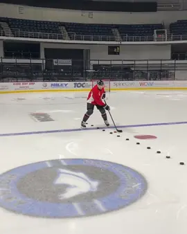 Challenge accepted. 50 puck challenge. Thanks for the nomination @heshockey 70 pucks & stickhandling with an orange weighted puck-Here we go #foryou