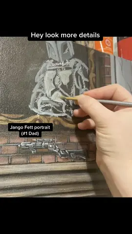 More details! Finished piece will be up tomorrow 👏🏻 #artinprogress #fy #fyp  #details #starwars #checkthisout #painting #artistcheck #artoftheday