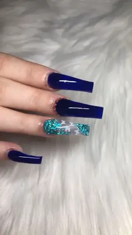 💙✨ #nails #fyp #bluenails