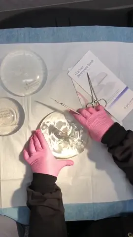 another one for you guys :) the inside of a silicone breast implant. #satisfying #fyp #foryou #plasticsurgery #nurse #viral