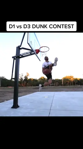 D1 College Hooper vs D3 College Hooper in MINI HOOP DUNK CONTEST! #fyp #foryou #ful