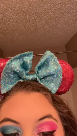 Day three of basing my makeup of my ears. A little make it pink, make it blue action for you✨💕#sleepingbeauty #stayinside #disney #mickeyears #fyp
