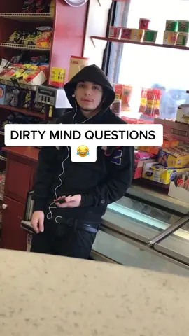 Dirty mind questions part 1 😂 #dirty #dirtyquestion #deli #store #prank #challenge #arab