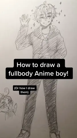 How to draw a fullbody anime boy part 1!! I don't explain things really well but you ask for it lol 😂 #drawing #animedrawing #anime #howtodraw