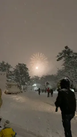 雪と花火の組み合わせは圧巻でした❄弘前城の雪燈籠まつりです！！#tiktokで旅をしよう #雪景色#花火#絶景