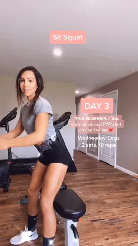 True beginner, this is your day 3 ❤️ #inhomeworkoute #workoutathome #dumbbellworkout #beginnerworkout #over30club #weightloss