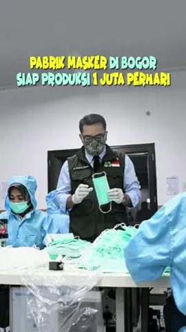 Pabrik Masker di Bogor siap produksi 1 juta masker perhari. #liputan6 #tiktokberita #masker #viruscorona #bogor #jabar video: IG ridwankamil