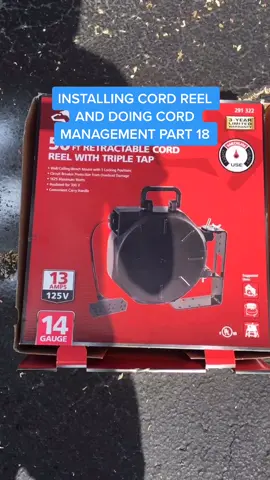 PART EIGHTEEN: Installing cord reel and doing cord management #fyp #foryou #foryoupage