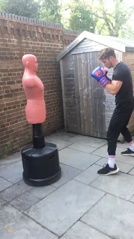 Beating up Bob. #boxing #boxingbag #boxingbob #bobpunchbag #combos #punching #boxer #standingpunchbag #model #malemodel #londonmodel