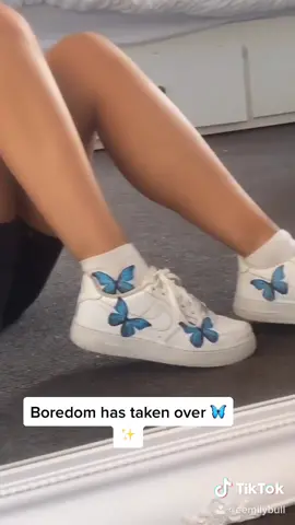 CUSTOMISING MY AIR FORCE TUTORIAL ON MY YOUTUBE CHANNEL - emily bull 🦋🤍🕊#fyp