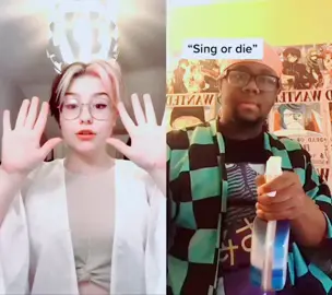 #duet with @ghetto.otaku  I ALWAYS SING THIS ON FULL BLAST WHEN I WATCH DEMONSLAYER #foryou #fyp #demonslayer #weeb #anime #ooc #outofcosplay #xyzbca