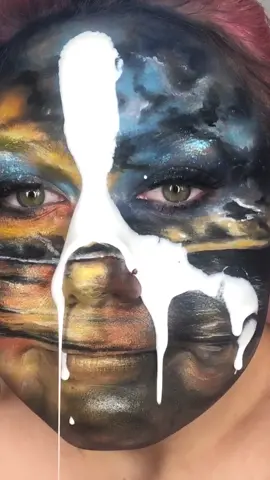 taking off my makeup with random sh*t part 8: ✨glue edition (pt.2)✨ #makeup #art #painting IG: irisxgrace