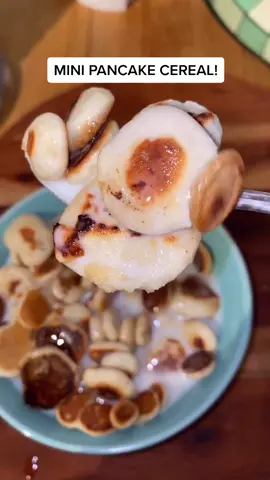 Mini pancake cereal! Inspired by @sydneymelhoff , sent to me by @sudokuslayer #pancakes #cereal #breakfast #food #foodart #neverfitin #cooking #fyp