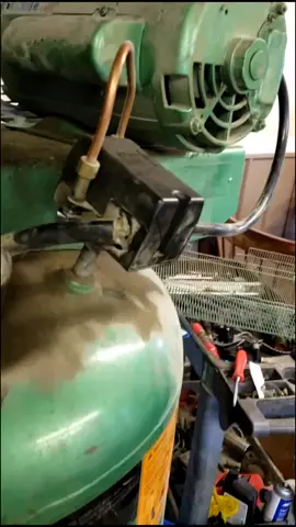 My compressor started smoking! Motor died. Anyone got a single phase 5hp electric motor? #mechanic #foryou #homework