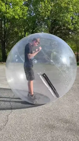 Hoverboard in hamster ball #fyp #hamsterball #hoverboard
