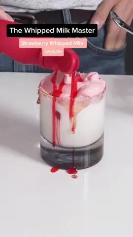 How to make #whippedstrawberrymilk with @sweetportfolio IG Brunchboys #tiktokfoodie #whippedmilk