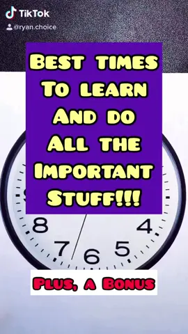 Best time to learn, study, make decisions, and brainstorm! #lifehacks #studyhack #study #tips #testprep #collegehacks #success
