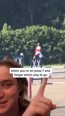 happens to the best of us 😓 nikki was like wrong way #riding #equestrian #eventing #horses #fyp #foryou #greenscreenvideo
