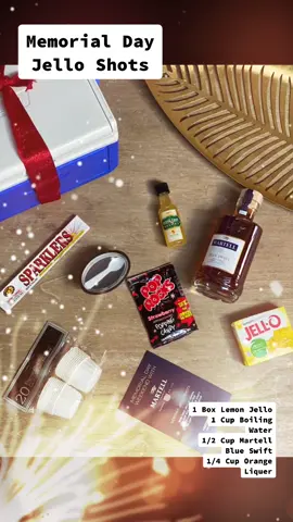 Memorial Day Jello Shots #partyathome #stayhomestaysafe #jelloshots #martell #memorialday2020 #entertainingathome #memorialdayweekend